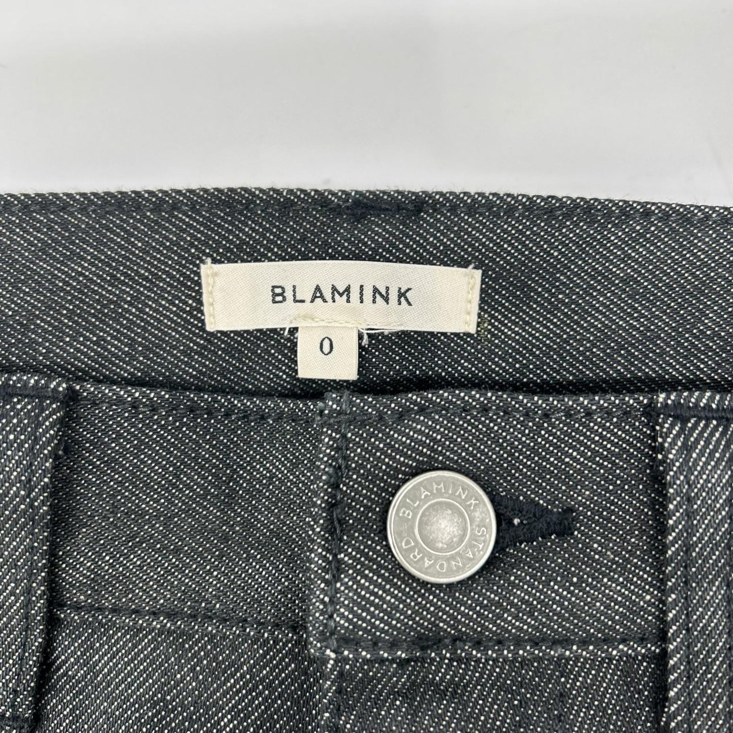 BLAMINK ブラミンク 7914-299-0302 ブラック コットン 革タグ 5ポケット デニムパンツ ボトムス