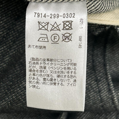 BLAMINK ブラミンク 7914-299-0302 ブラック コットン 革タグ 5ポケット デニムパンツ ボトムス
