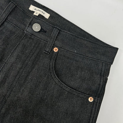 BLAMINK ブラミンク 7914-299-0302 ブラック コットン 革タグ 5ポケット デニムパンツ ボトムス