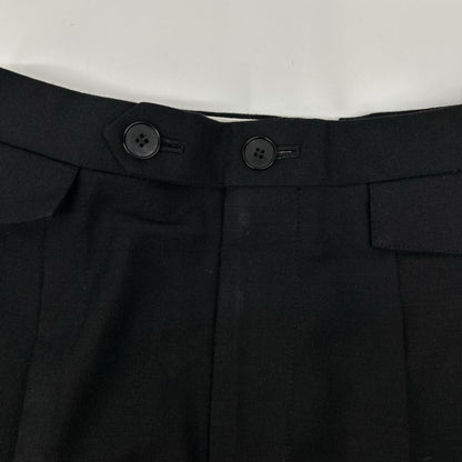 BLAMINK ブラミンク 7914-299-0229 ブラック コットン モヘア ウール タックテーパード パンツ ボトムス
