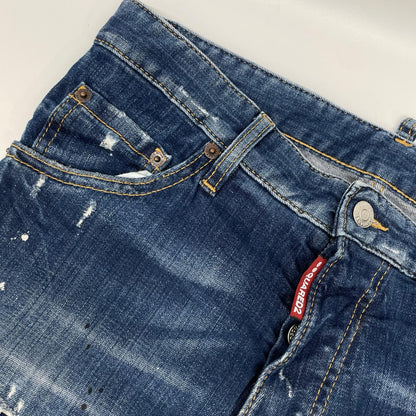 DSQUARED2 ディースクエアード ブルー ボタンフライ Cool Guy Jeans/ダメージ加工 デニムパンツ ボトムス