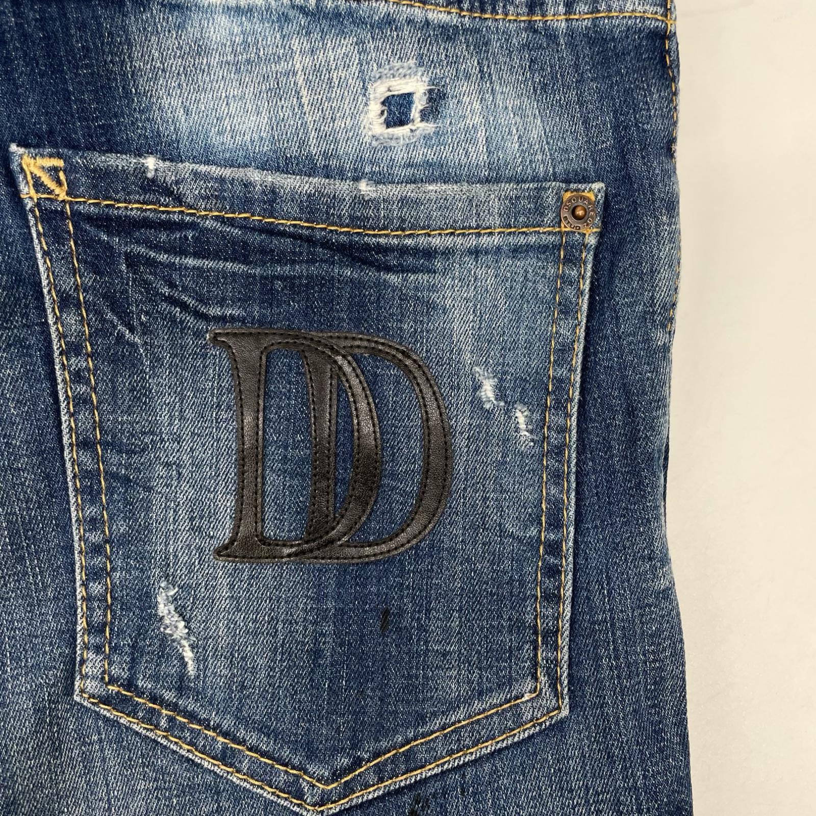 DSQUARED2 ディースクエアード ブルー ボタンフライ Cool Guy Jeans/ダメージ加工 デニムパンツ ボトムス