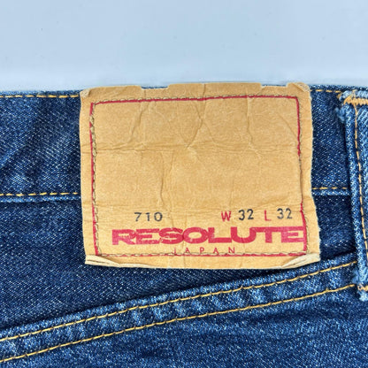 RESOLUTE リゾルト 710 ブルー ボタンフライ 5ポケット デニムパンツ ボトムス