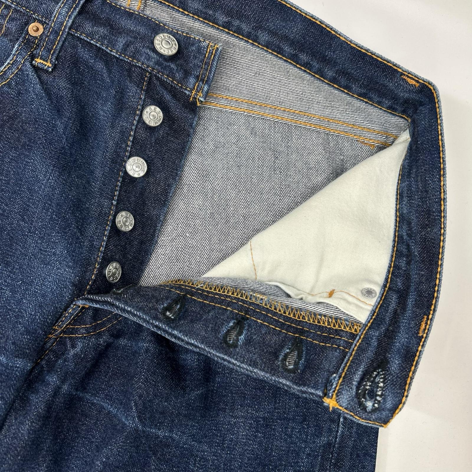 RESOLUTE リゾルト 710 ブルー ボタンフライ 5ポケット デニムパンツ ボトムス