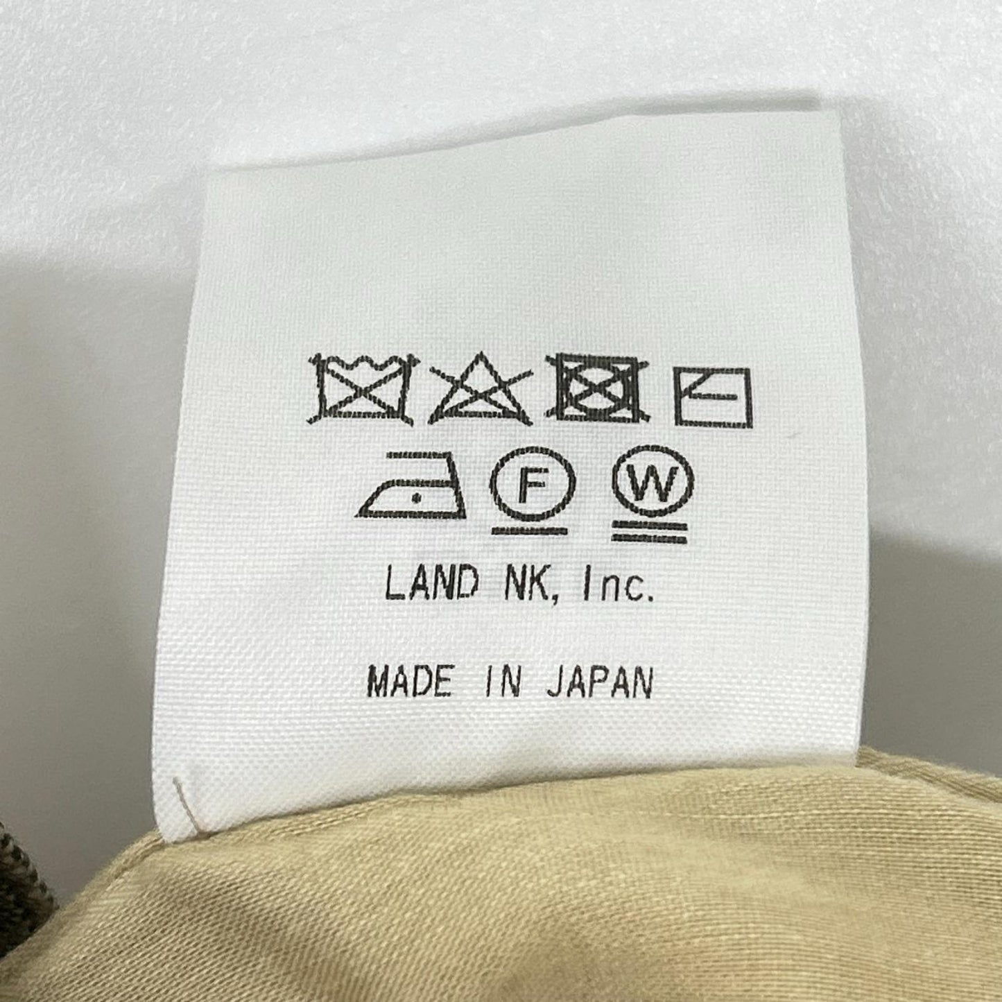 newnow ニューナウ ベージュ リネン ジップフライ ストライプ ツータック パンツ ボトムス