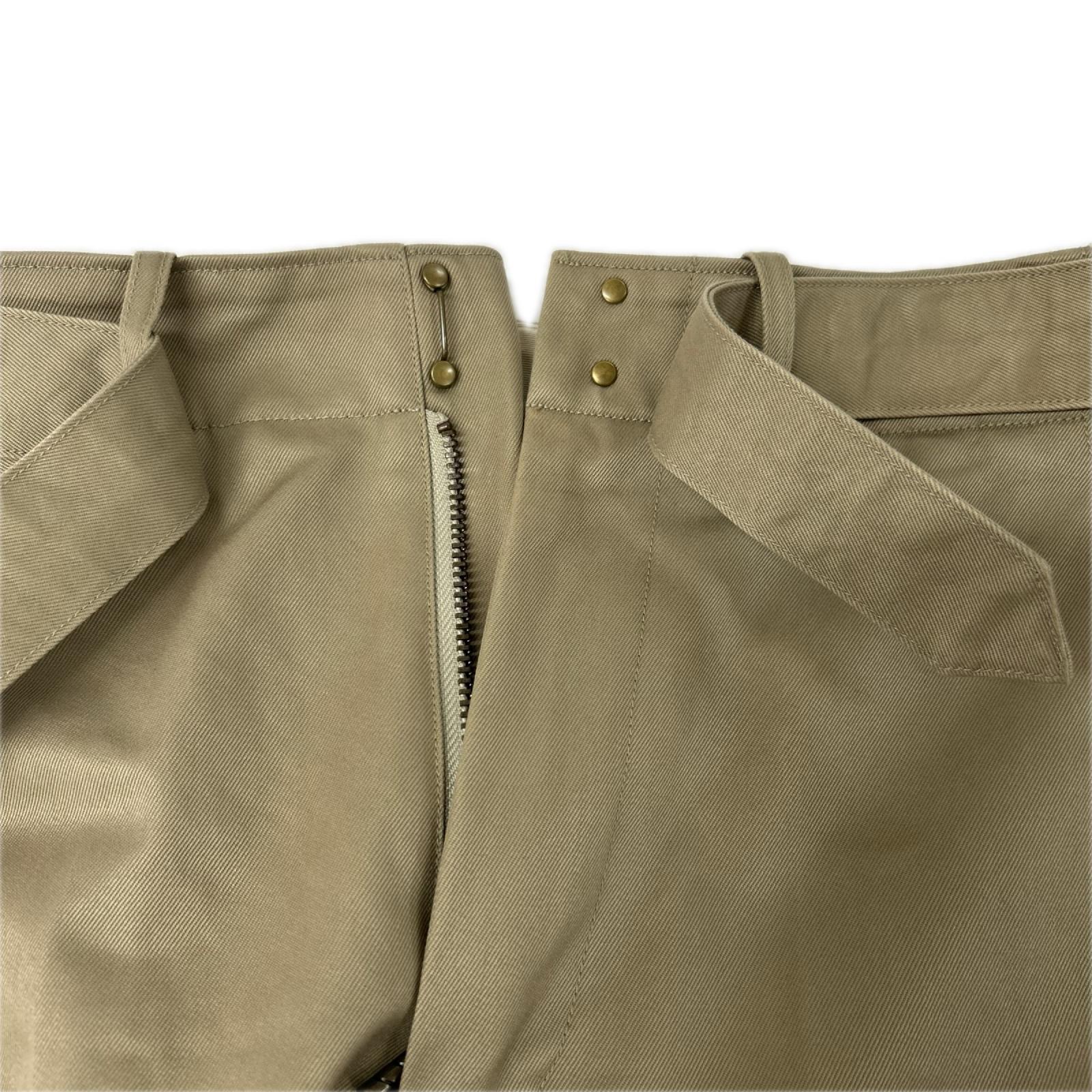 LUDLOW ラドロー 23-LD23A-PT003-002-009 ベージュ コットン Brezel ベルト付 フリンジ チノパンツ ボトムス
