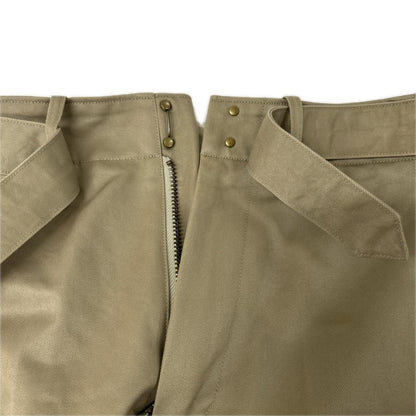 LUDLOW ラドロー 23-LD23A-PT003-002-009 ベージュ コットン Brezel ベルト付 フリンジ チノパンツ ボトムス