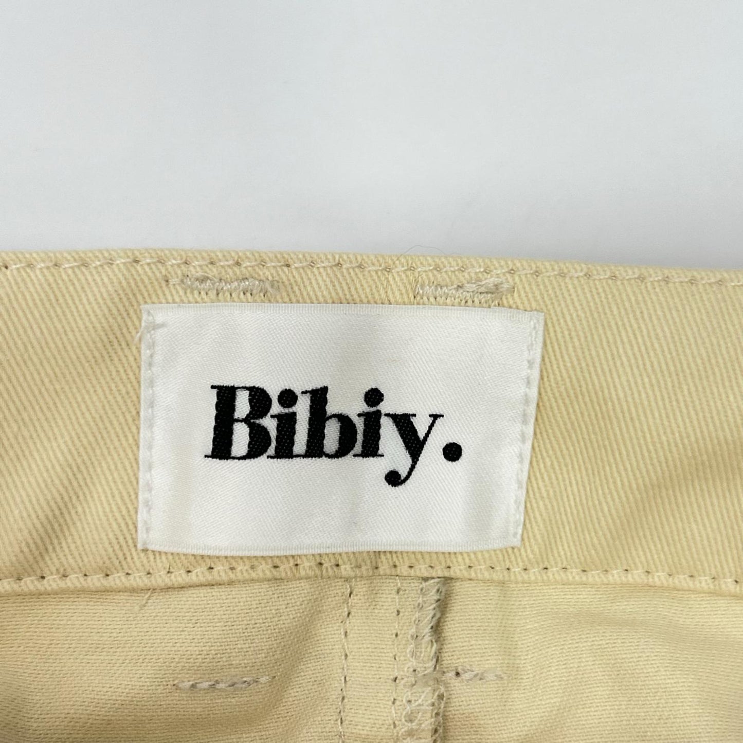 Bibiy ビビィ B60-PT097 アイボリー コットン ジップフライ ローズ刺繍 デニムパンツ ボトムス