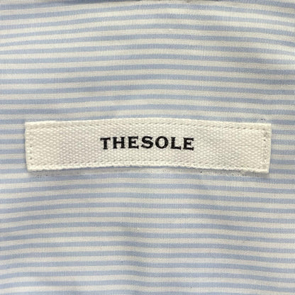 THE SOLE ザソール サックスブルー ストライプ長袖シャツ トップス