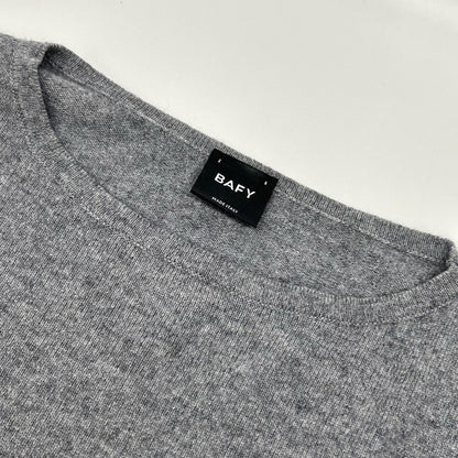 BAFY バフィー 【BEAMS別注】グレー カシミヤ100 ボートネックニット トップス