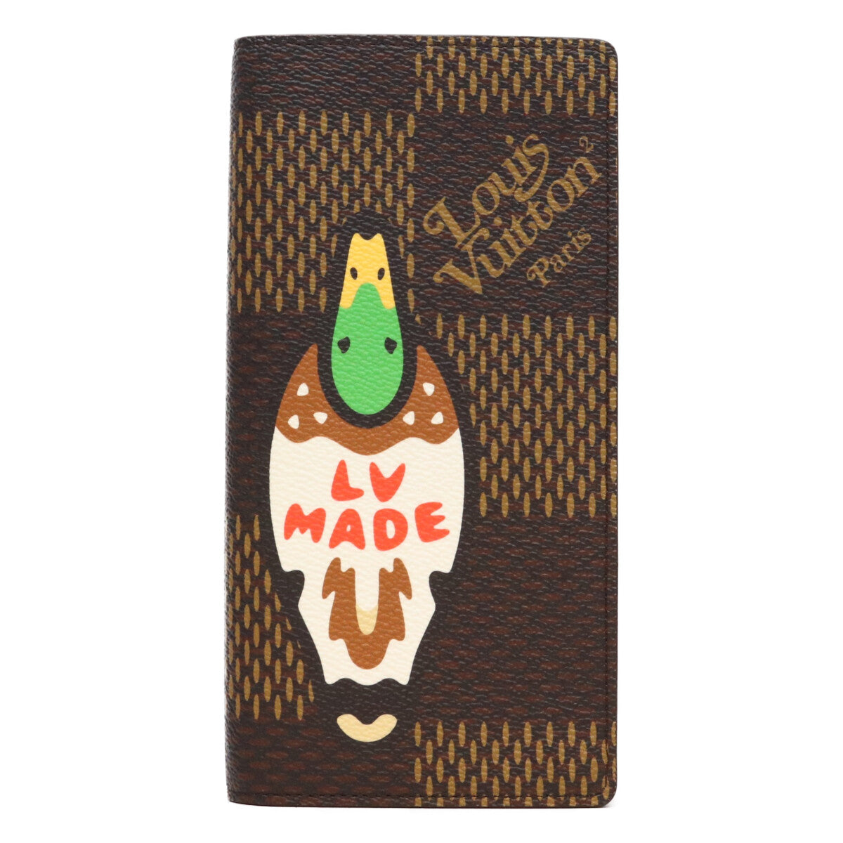 LOUIS VUITTON ルイヴィトン ×NIGO N60393 ダミエジャイアント ポルトフォイユブラザ LV MADE 長財布 長財布（小銭入れあり）