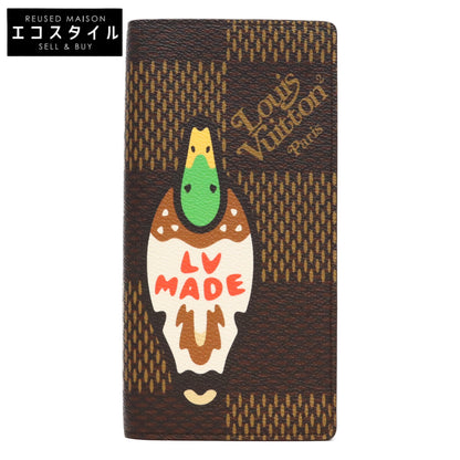 LOUIS VUITTON ルイヴィトン ×NIGO N60393 ダミエジャイアント ポルトフォイユブラザ LV MADE 長財布 長財布（小銭入れあり）