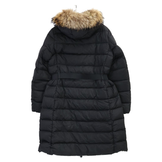 MONCLER モンクレール GENEVRIER ベルト/ファー付ダウン コート
