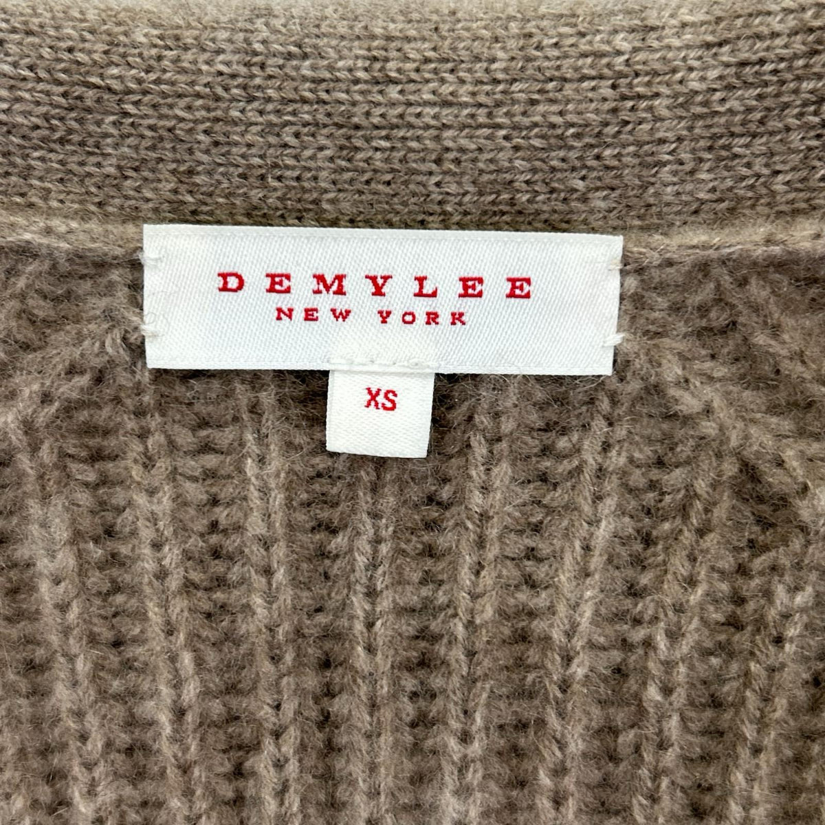 demylee デミリー グレージュ カシミヤ100 ニットカーディガン トップス