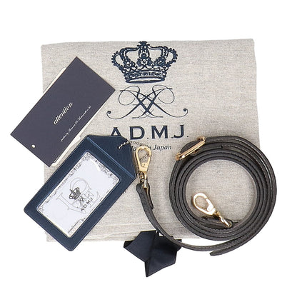 A.D.M.J. Accessoires De Mademoiselle ADMJ 【新品同様】アールデコ/スワロフスキー 牛革ショルダーポーチウォレット ショルダーバッグ