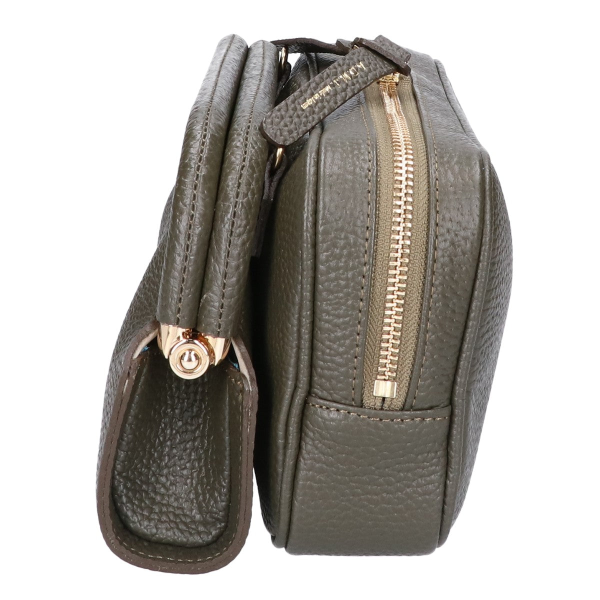 A.D.M.J. Accessoires De Mademoiselle ADMJ 【新品同様】THE BEE 牛革シュリンク型押し 口金クロスボディーバッグ ショルダーバッグ