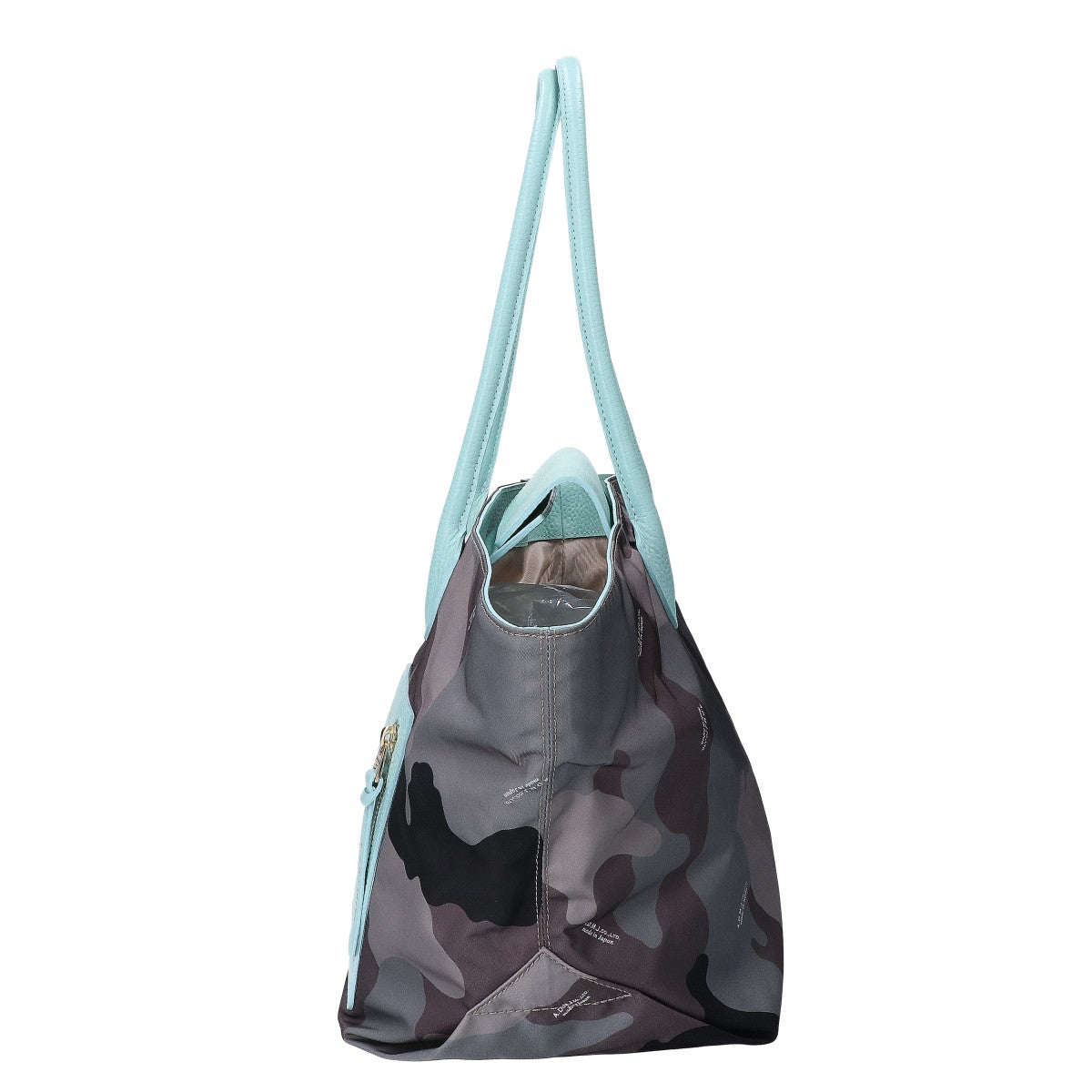 A.D.M.J. Accessoires De Mademoiselle ADMJ 【新品同様】カモフラ ナイロンｘレザー ライダースポケット トートバッグ