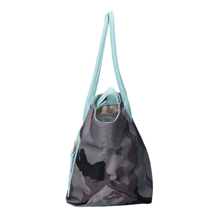 A.D.M.J. Accessoires De Mademoiselle ADMJ 【新品同様】カモフラ ナイロンｘレザー ライダースポケット トートバッグ