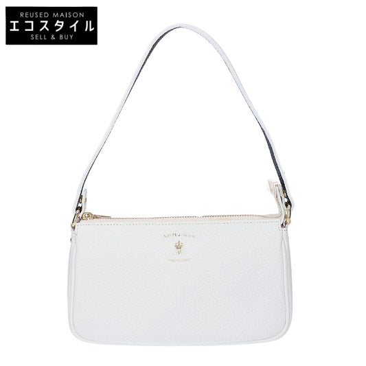 A.D.M.J. Accessoires De Mademoiselle ADMJ 【新品同様】牛革シュリンク型押し ワンショルダー ハンドバッグ