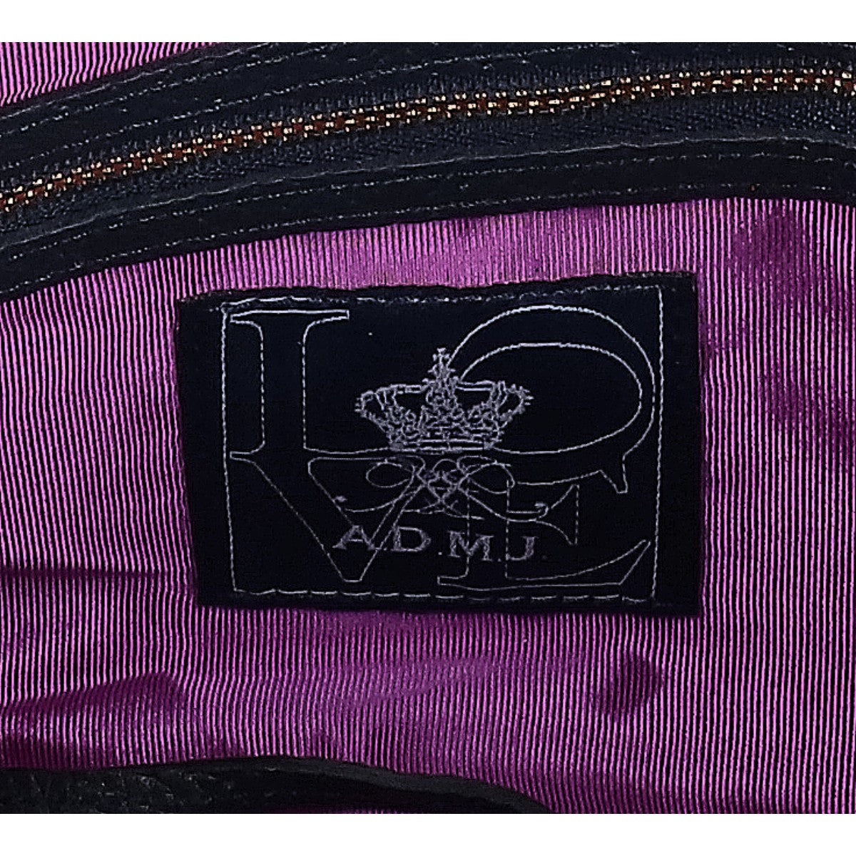 A.D.M.J. Accessoires De Mademoiselle ADMJ 【新品同様】牛革シュリンク型押し ワンショルダー ハンドバッグ