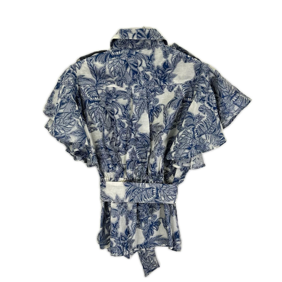 GRACE CONTINENTAL グレースコンチネンタル ブルー ジャイジャガード サファリシャツ ジャケット