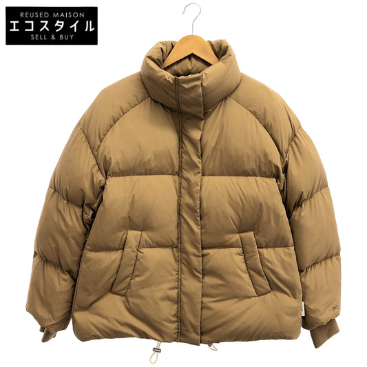 DENHAM デンハム ベージュ スタンドカラー クロップドダウンジャケット トップス