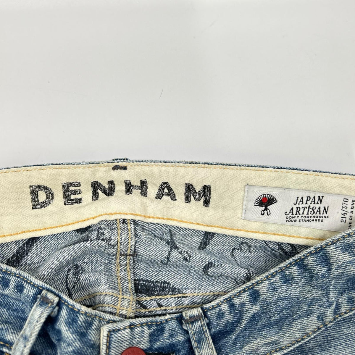 DENHAM デンハム 【JAPAN ARTISAN】 370本限定 Damage Repair Denim Pants 刺し子 デニムパンツ ボトムス