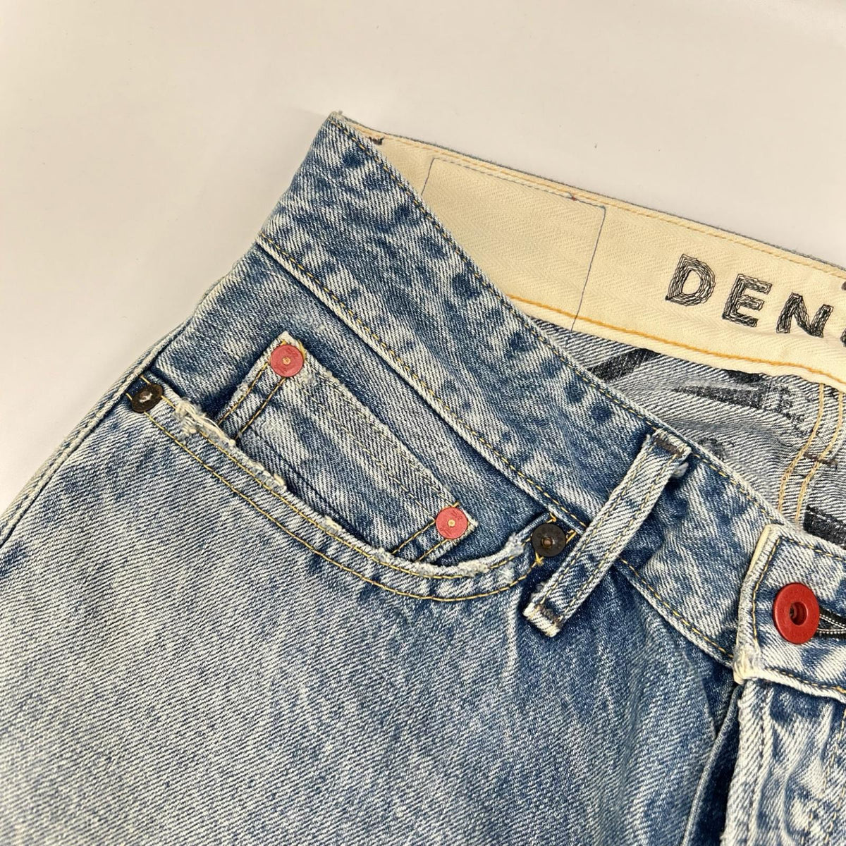 DENHAM デンハム 【JAPAN ARTISAN】 370本限定 Damage Repair Denim Pants 刺し子 デニムパンツ ボトムス