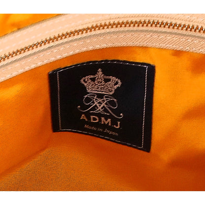 A.D.M.J. Accessoires De Mademoiselle ADMJ 【美品】イタリアンレザー 撥水 ボストンバッグ