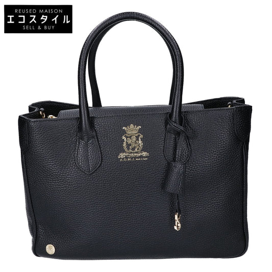 A.D.M.J. Accessoires De Mademoiselle ADMJ 【美品】25SC080307 牛革かぶせ付き定番トート32cm(Dカン＋) トートバッグ