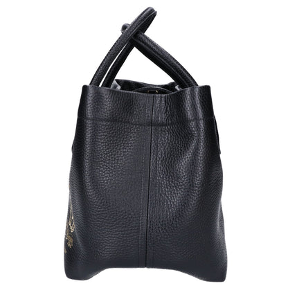 A.D.M.J. Accessoires De Mademoiselle ADMJ 【美品】牛革シュリンク型押しレザー キューブ トートバッグ