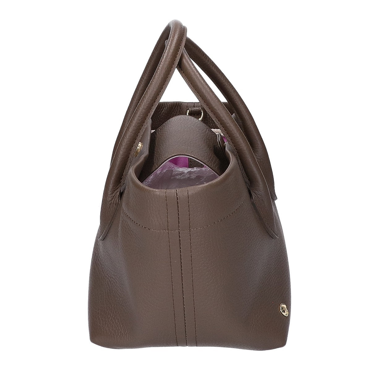 A.D.M.J. Accessoires De Mademoiselle ADMJ 【美品】牛革シュリンク型押しレザー キューブミニトートバッグ（Dカン+） トートバッグ