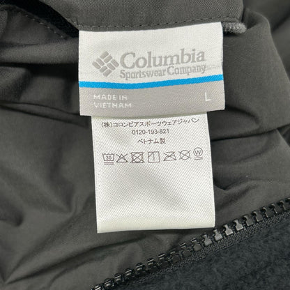 columbia コロンビア PM0986 グレー ナイロン×ボア スクエアパッチ リバーシブル フーディジャケット ジャケット