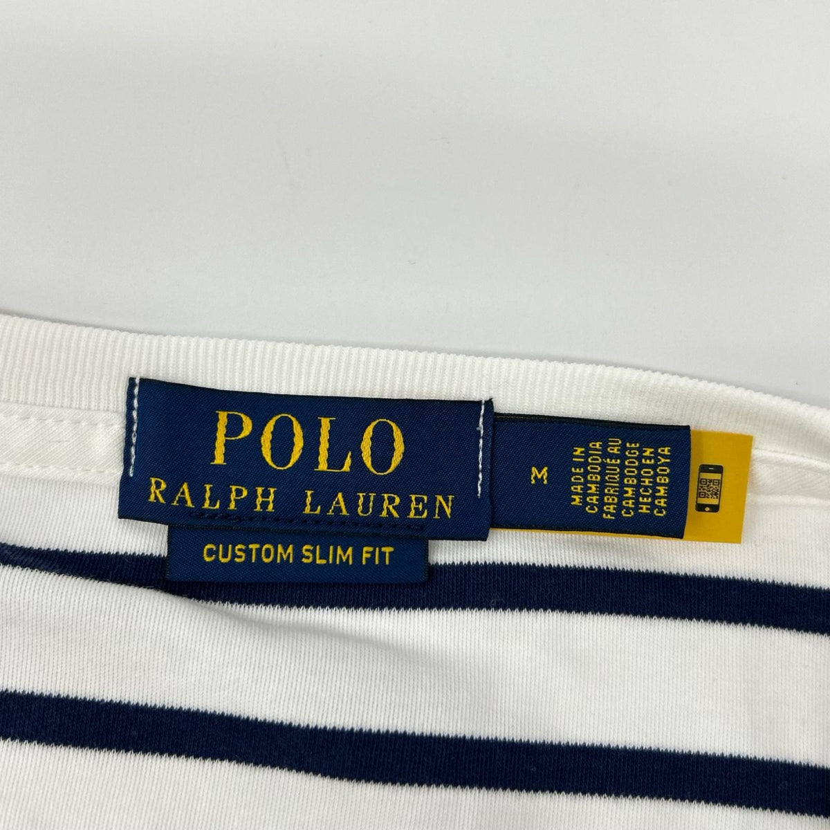 POLObyRalphLauren ポロラルフローレン ホワイト×ネイビー ロングスリーブボーダープルオーバー トップス