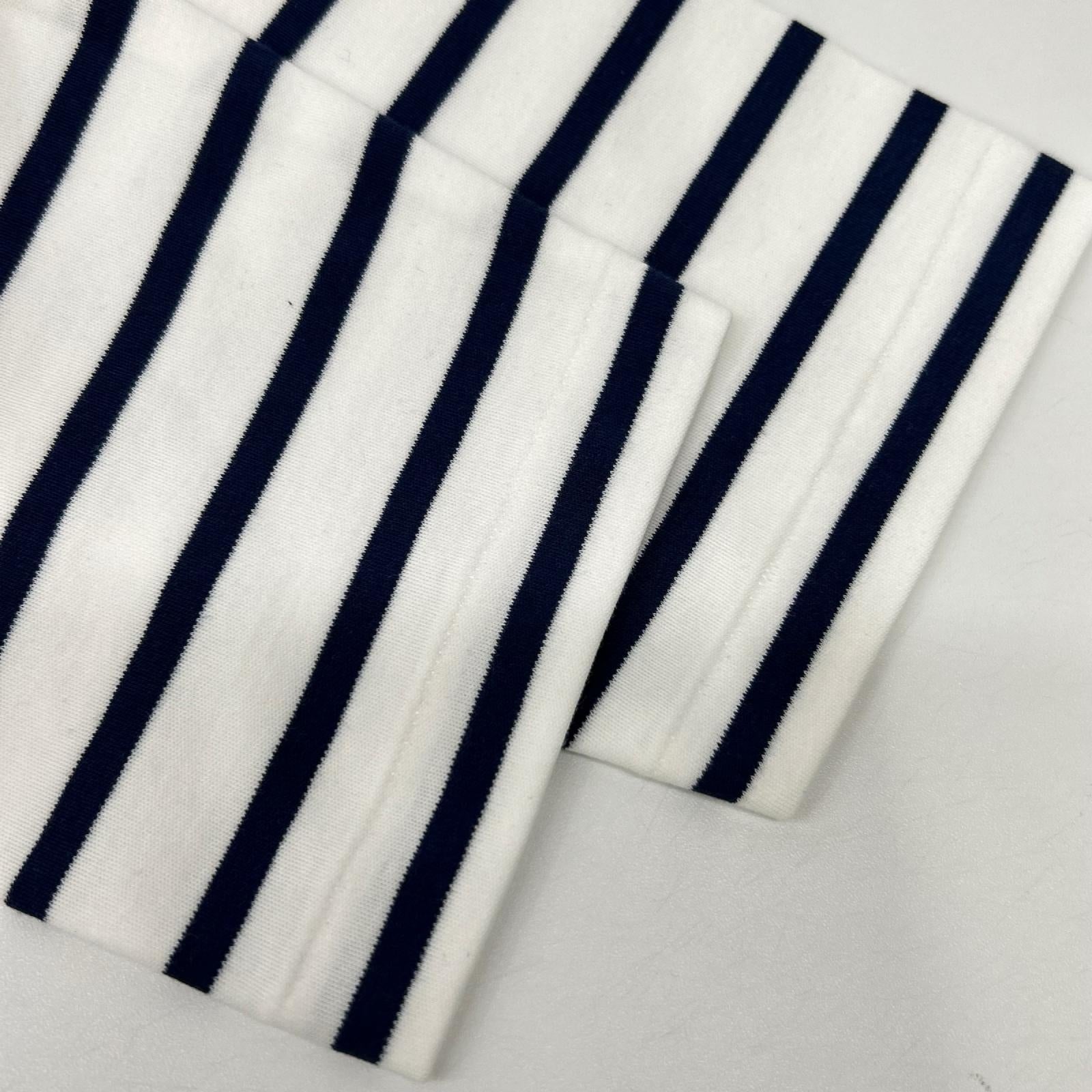 POLObyRalphLauren ポロラルフローレン ホワイト×ネイビー ロングスリーブボーダープルオーバー トップス
