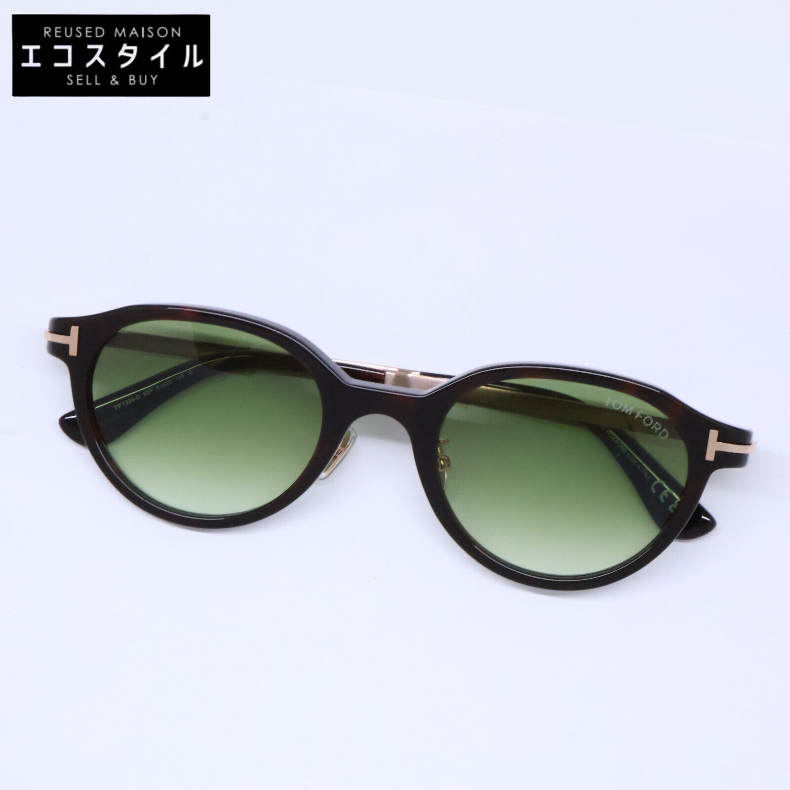 TOM FORD トムフォード FT1234-D/S 52P ダークハバナ グリーングラデーションレンズ ボストンサングラス サングラス
