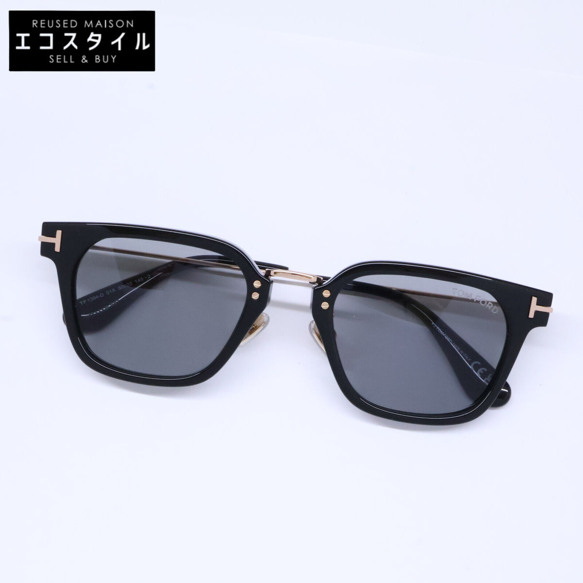 TOM FORD トムフォード FT1394-D/S 01A ブラック×ゴールド ウェリントンシェイプ コンビネーションサングラス サングラス