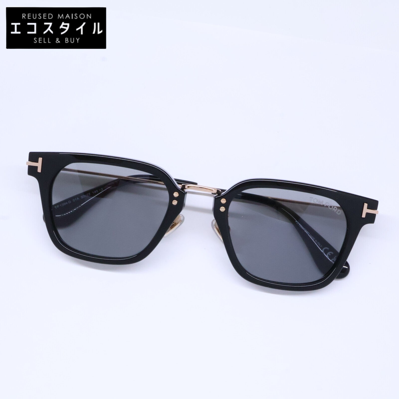TOM FORD トムフォード FT1394-D/S 01A ブラック×ゴールド ウェリントンシェイプ コンビネーションサングラス サングラス