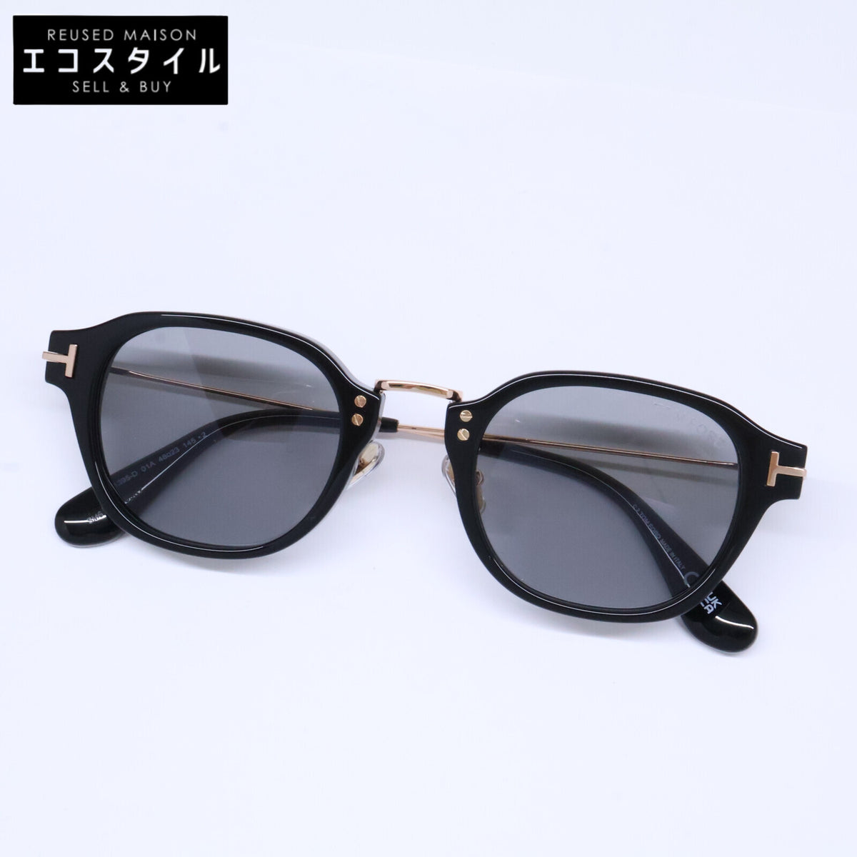 TOM FORD トムフォード FT1395-D/S 01A ブラック×ゴールド ボストン型フロント コンビネーションサングラス サングラス