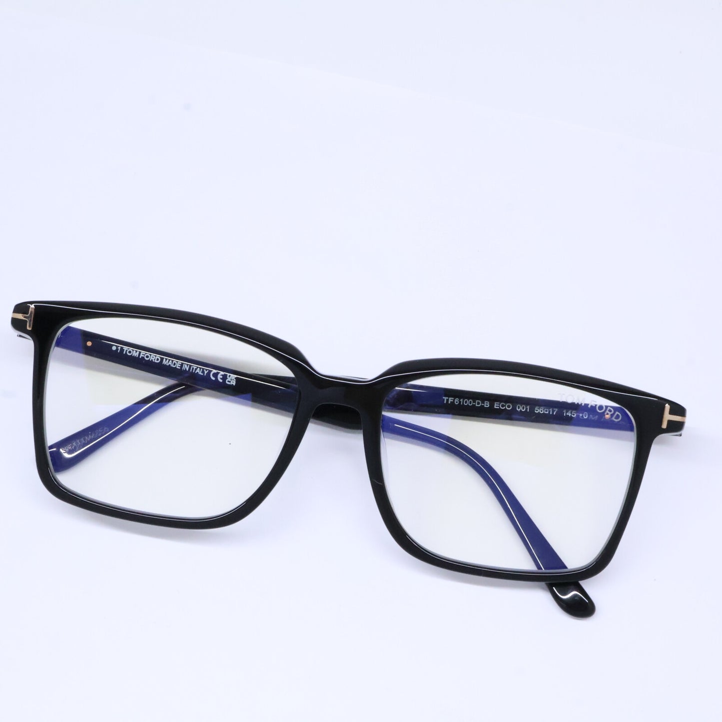 TOM FORD トムフォード FT6100-D-B/V 001 シャイニーブラック アジアンフィットサングラス 眼鏡