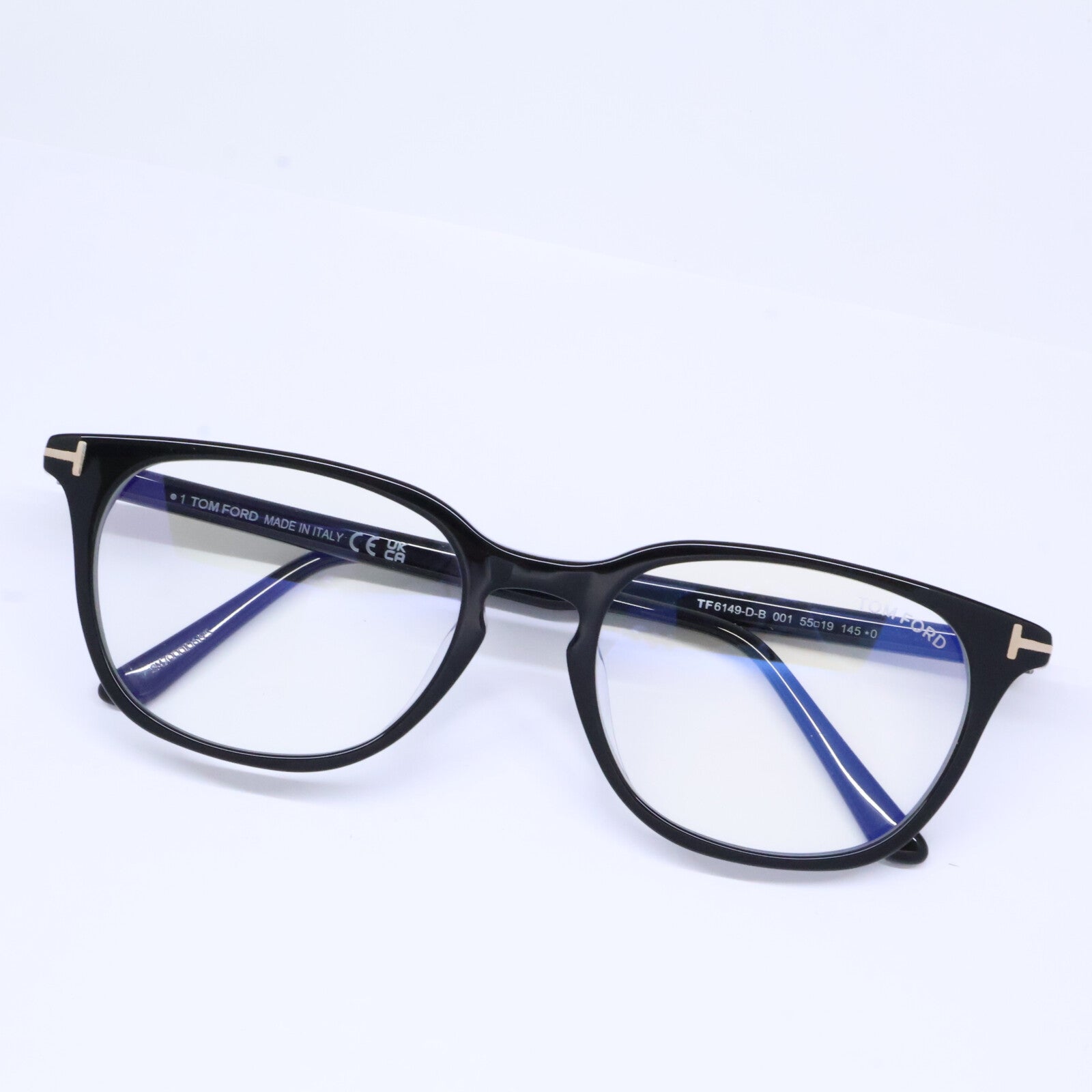 TOM FORD トムフォード FT6149-D-B/V 001 シャイニーブラック アジアフィット ブルーライトカットメガネ 眼鏡