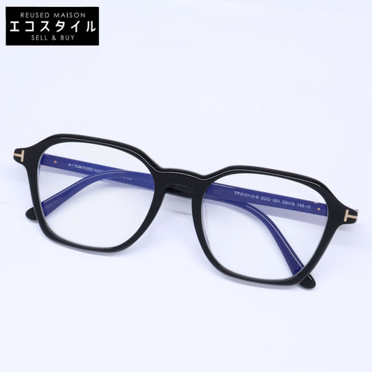 TOM FORD トムフォード FT6101-D-B/V 001 シャイニーブラック ウェリントン/ボストン調フレーム ブルーライトカットメガネ 眼鏡