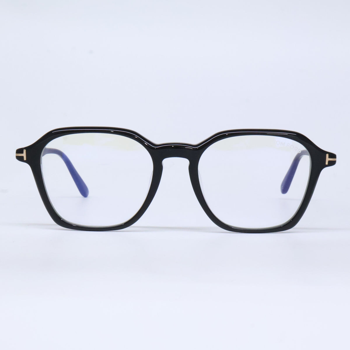 TOM FORD トムフォード FT6101-D-B/V 001 シャイニーブラック ウェリントン/ボストン調フレーム ブルーライトカットメガネ 眼鏡