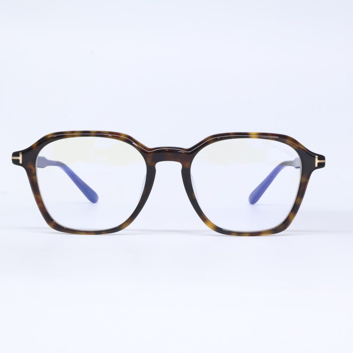 TOM FORD トムフォード FT6101-D-B/V 052 ダークハバナ ウェリントン/ボストン調フレーム ブルーライトカットメガネ 眼鏡