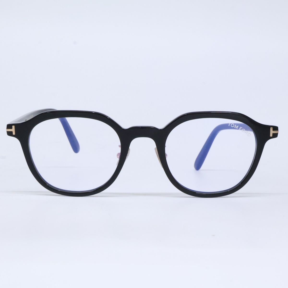 TOM FORD トムフォード FT6011-K-B/V 001 ブラック×ゴールド クラウンパントシェイプ ブルーライトカットメガネ 眼鏡