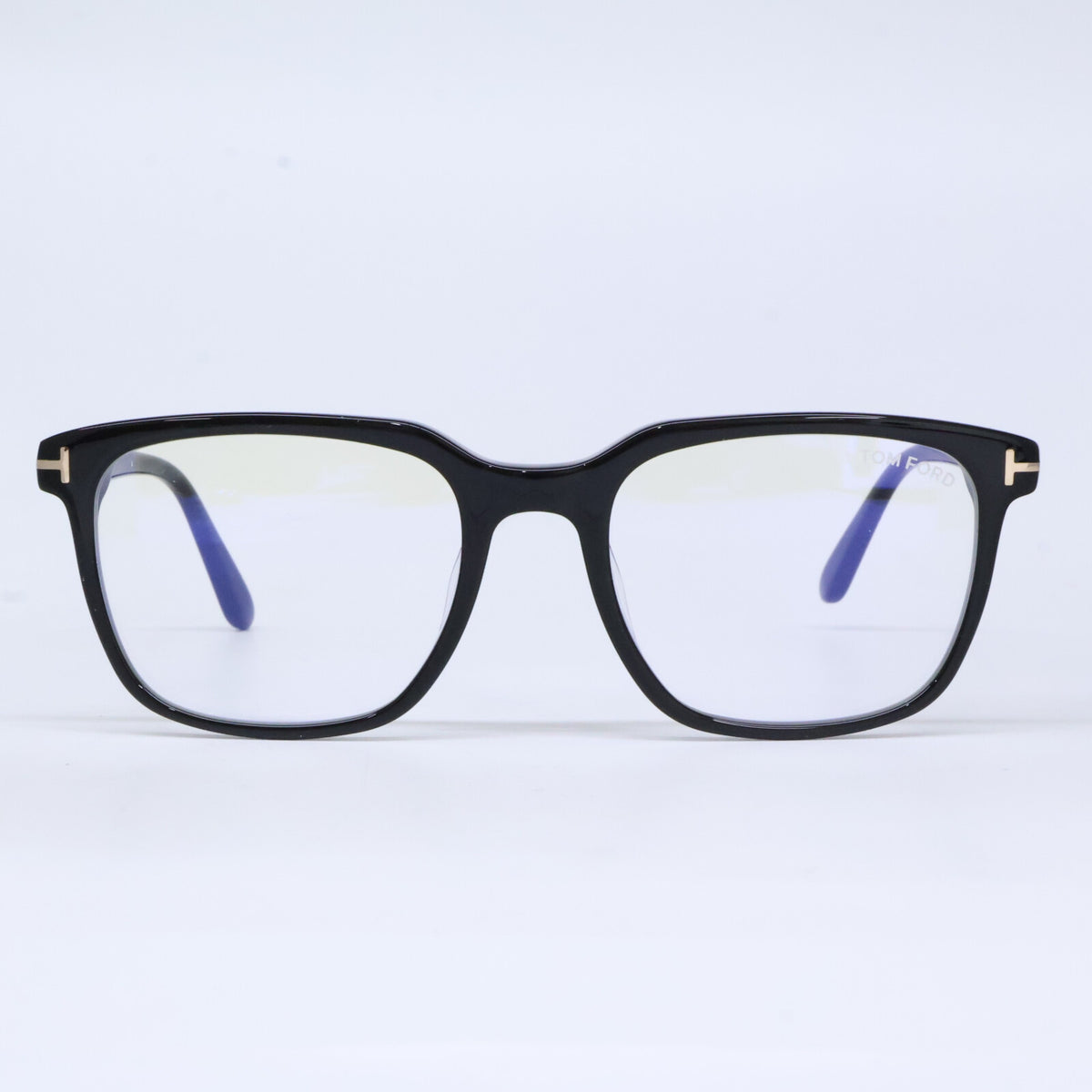 TOM FORD トムフォード FT5818-F-B/V 001 シャイニーブラック ウェリントン/スクエア型フレーム ブルーライトカットレンズメガネ 眼鏡