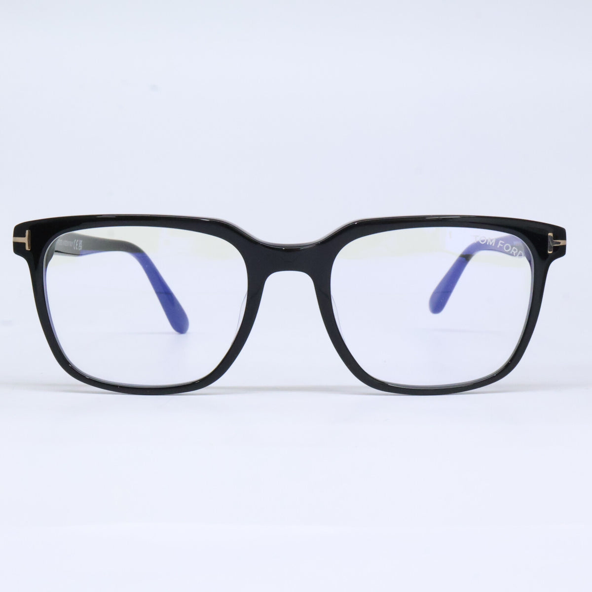 TOM FORD トムフォード FT5818-F-B/V 001 シャイニーブラック ウェリントン/スクエア型フレーム ブルーライトカットレンズメガネ 眼鏡
