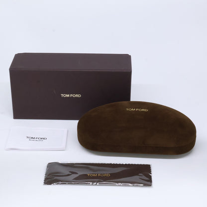 TOM FORD トムフォード FT5818-F-B/V 001 シャイニーブラック ウェリントン/スクエア型フレーム ブルーライトカットレンズメガネ 眼鏡