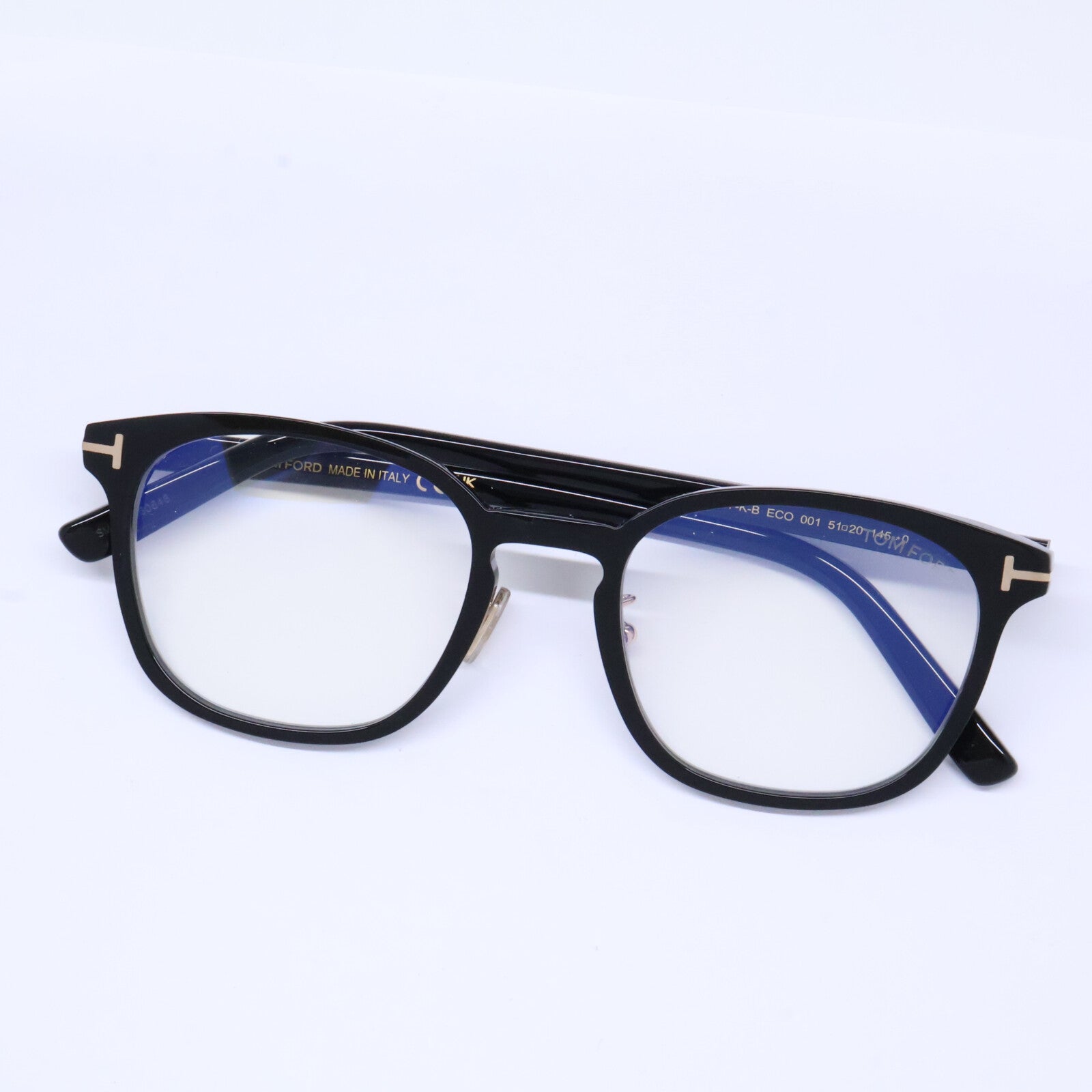TOM FORD トムフォード FT5997-K-B/V 001 シャイニーブラック ウェリントン型フレーム ブルーライトカットレンズメガネ 眼鏡
