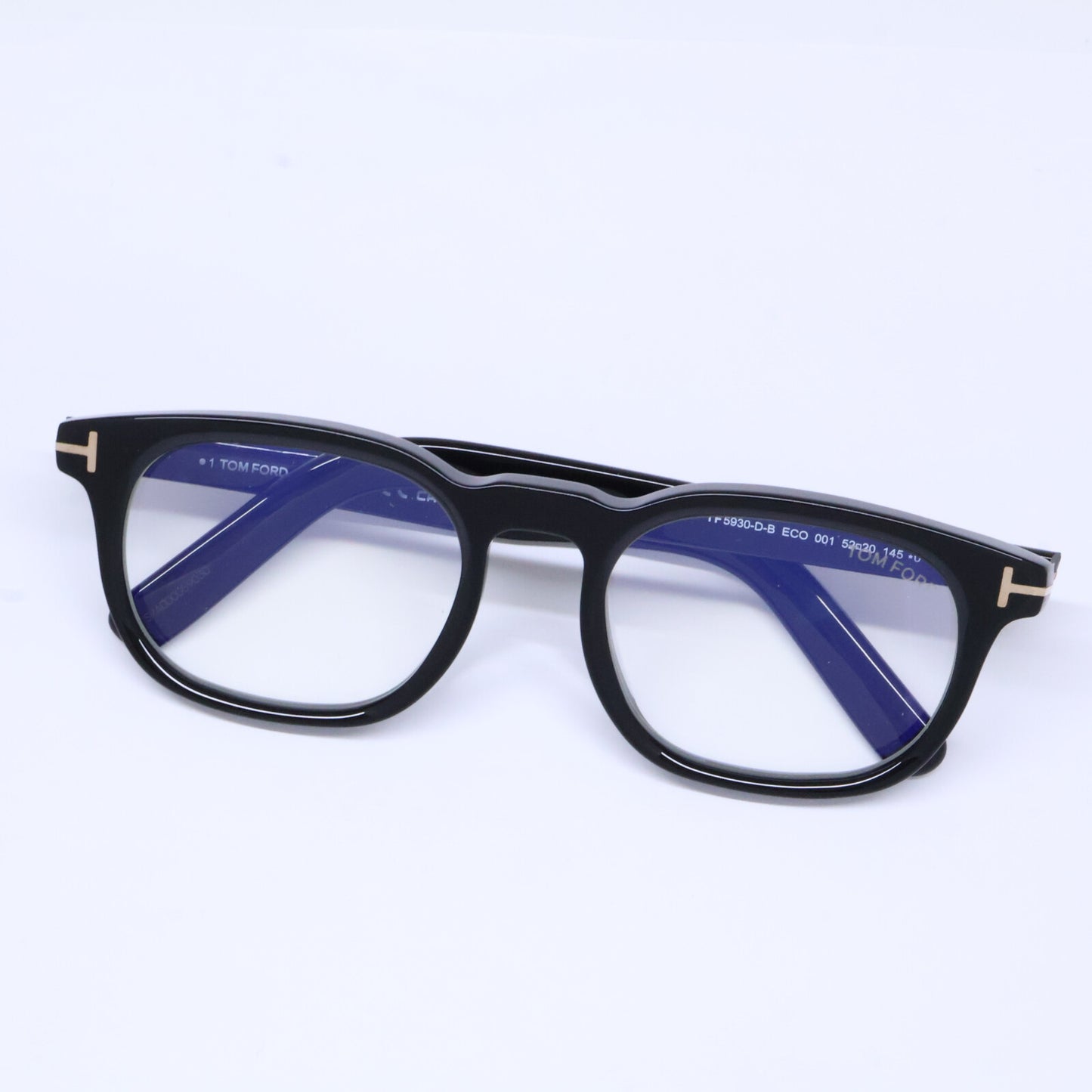 TOM FORD トムフォード FT5930-D-B/V 001 シャイニーブラック ウェリントン型フレーム ブルーライトカットレンズメガネ 眼鏡